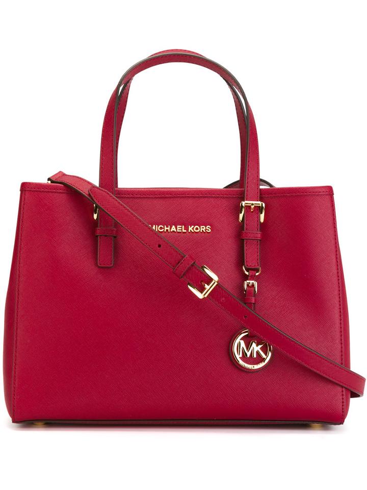 Michael Michael Kors - 'jet Set' Tote - Women - Leather - One Size, Red, Leather