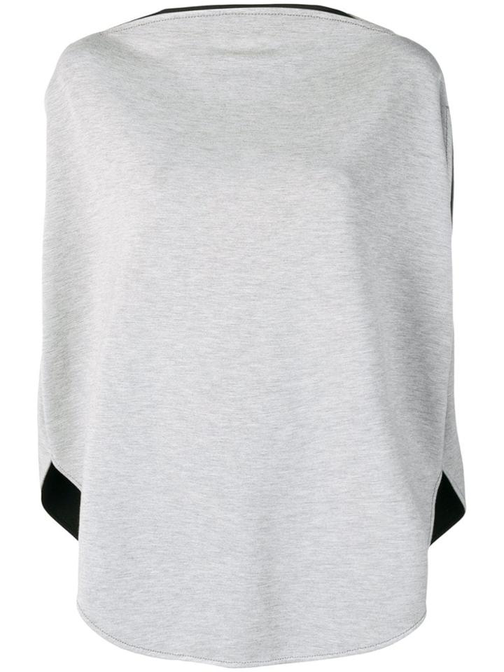 Mm6 Maison Margiela Side Slit Jersey Top - Grey