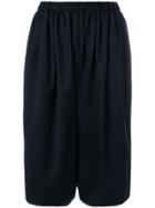 Comme Des Garçons Girl Draped Cropped Trousers - Black