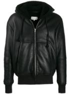 Maison Margiela Hooded Leather Jacket - Black