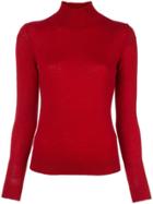 Theory Funnel Neck Jumper - Red