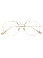 Dior Eyewear Round Frame Glasses - Gold