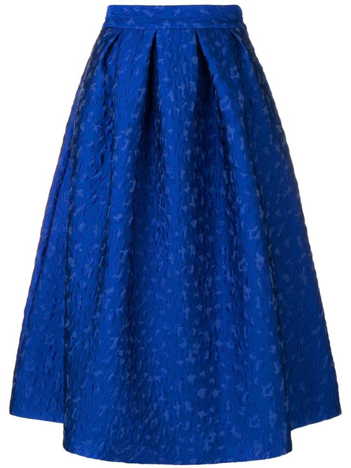 P.a.r.o.s.h. Leopard Cloqué Skirt - Blue