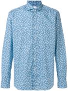 Xacus Floral Print Long Sleeve Shirt - Blue