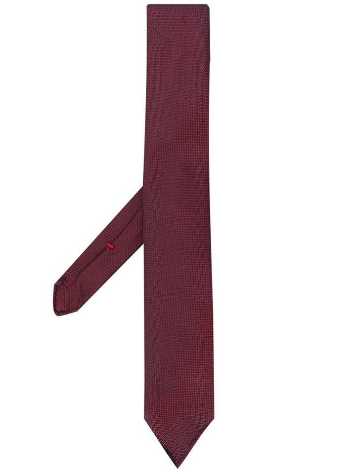 Dell'oglio Micro Pattern Tie - Red