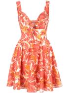 Alexis Watercolor Dress - Orange