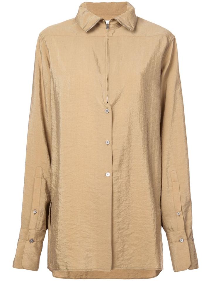 Lemaire Oversized Shirt - Brown