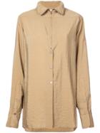 Lemaire Oversized Shirt - Brown