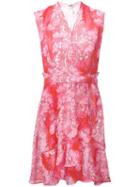 Carven Floral Lace Detailed Dress, Women's, Size: 36, Pink/purple, Silk/acetate