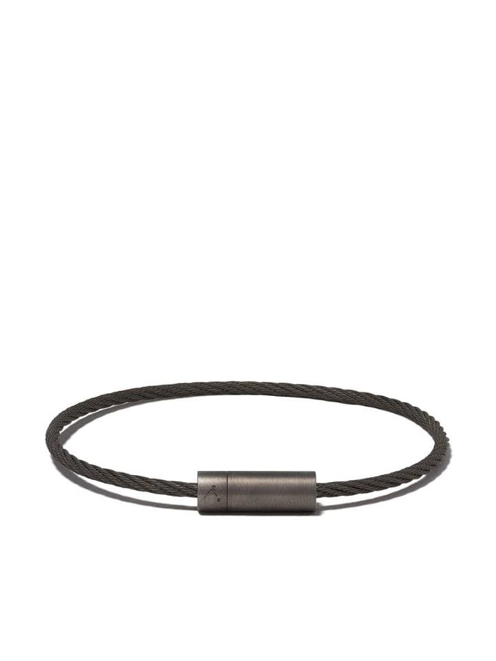 Le Gramme 9 Grams Cable Bracelet - Black Silver