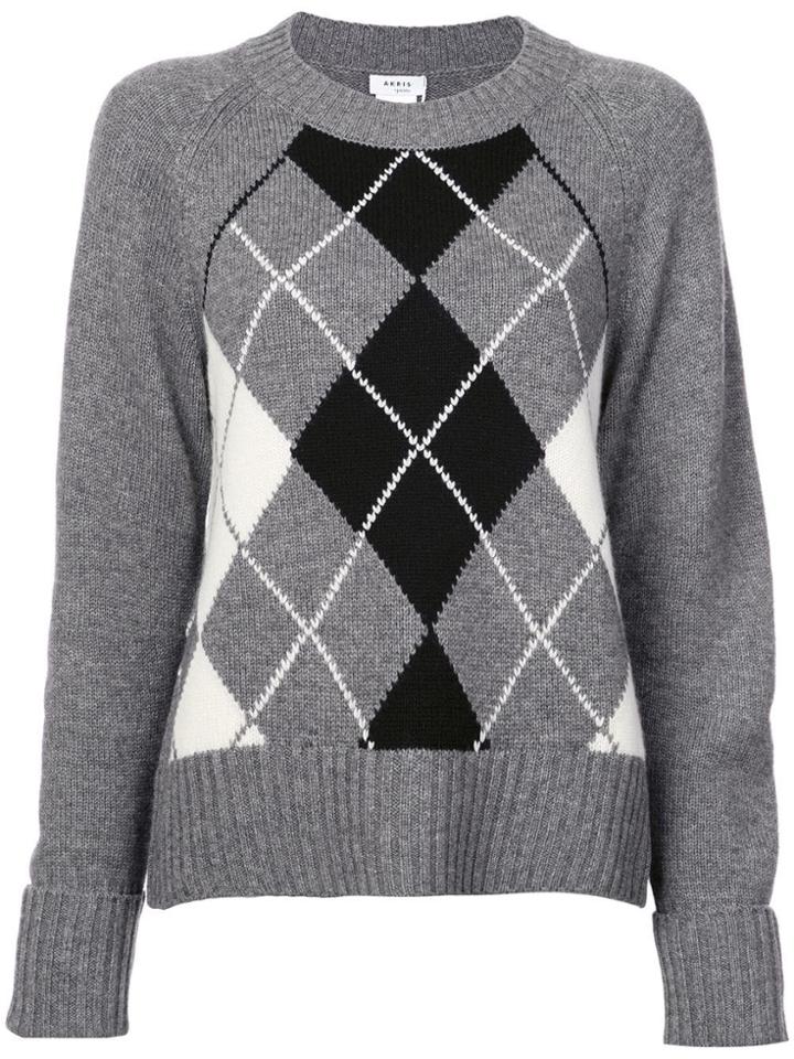 Akris Punto Diamond Pattern Jumper - Grey