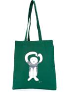 Société Anonyme - Logo Print Tote - Unisex - Cotton - One Size, Green, Cotton