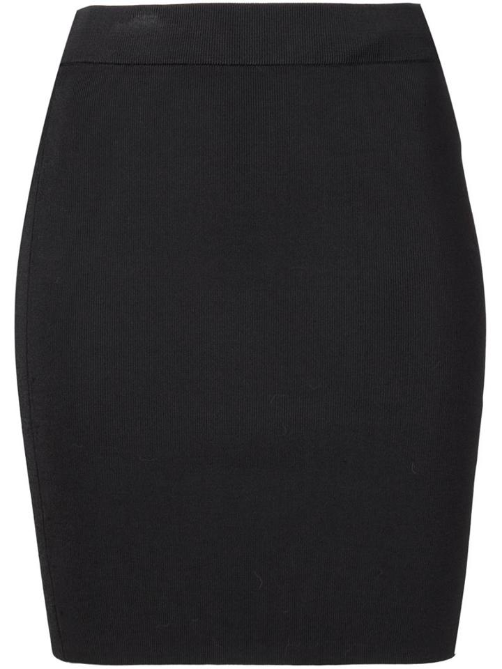 T By Alexander Wang Stretch Pencil Skirt, Women's, Size: Medium, Black, Nylon/spandex/elastane/rayon