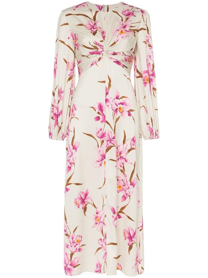 Zimmermann Corsage Floral Print Midi Dress - Pink