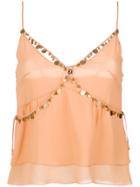 Nk Embellished Silk Top - Nude & Neutrals