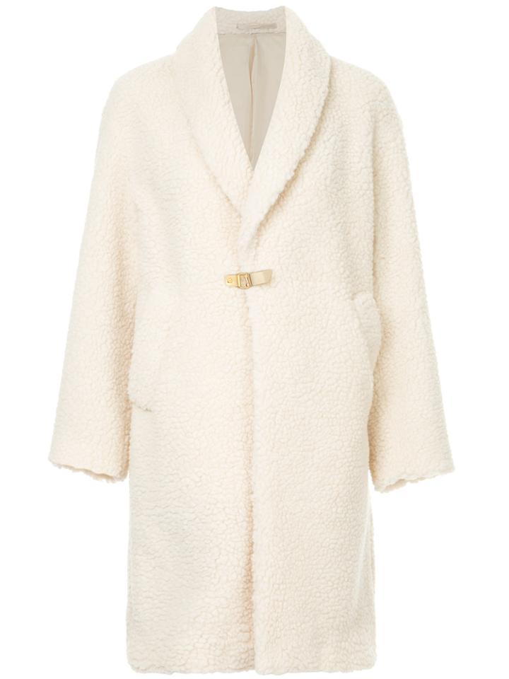 Cityshop Midi Shearling Coat - White