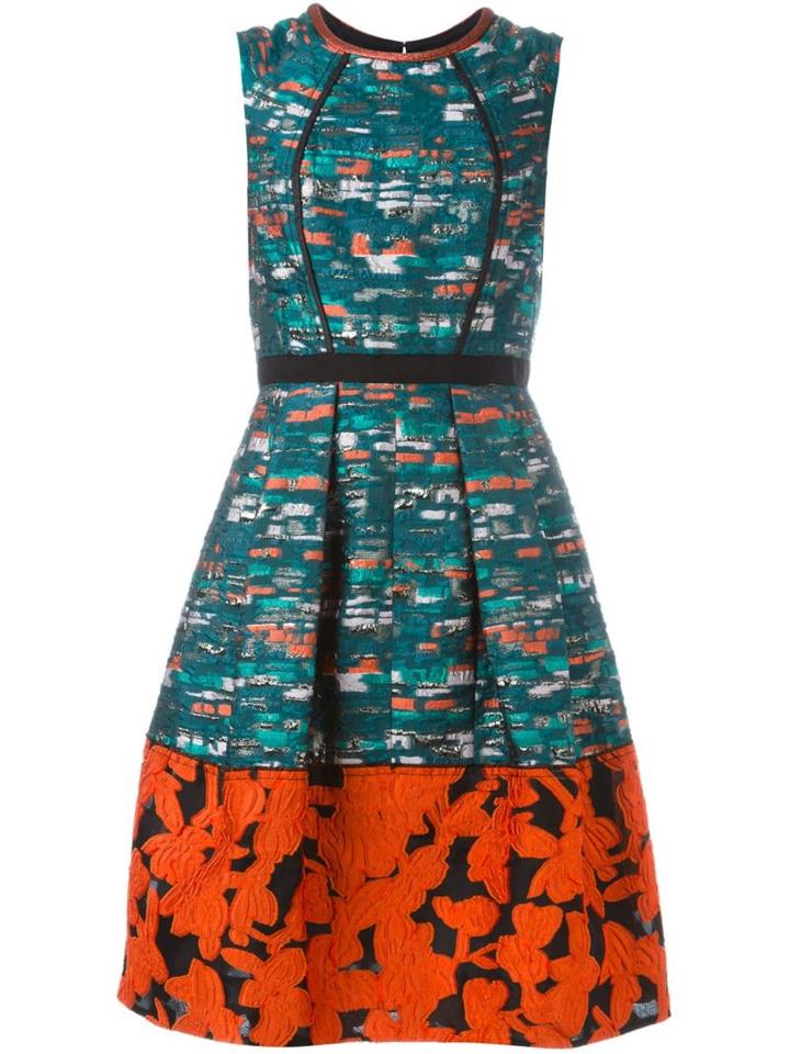Oscar De La Renta Jacquard Flared Shift Dress