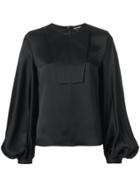 Giorgio Armani Puffy Longsleeves Blouse - Black