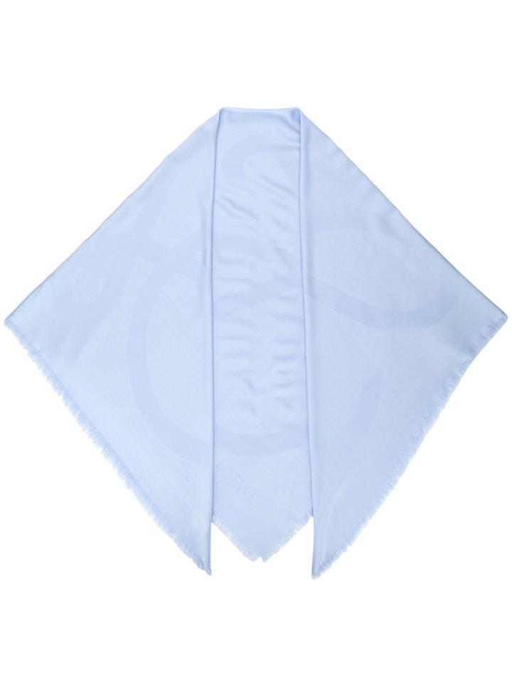 Loewe Anagram Print Scarf - Blue