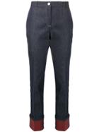 Bottega Veneta Rolled-up Straight-cut Jeans - Blue