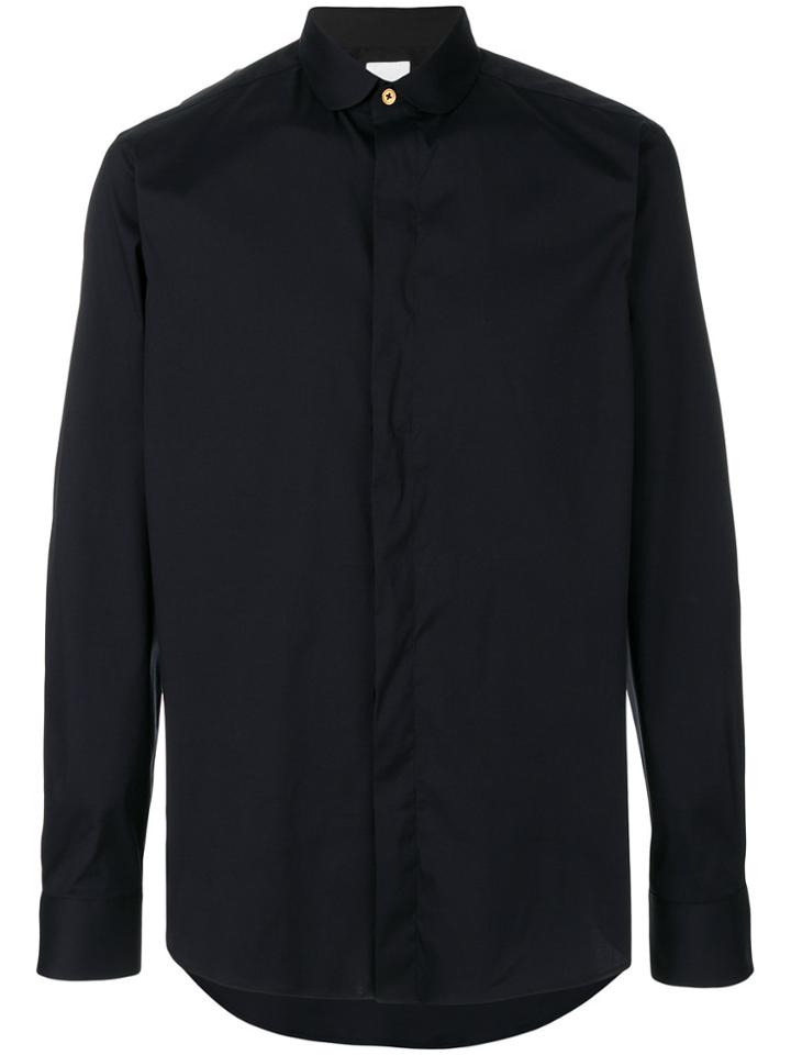 Paul Smith Slim-fit Penny-collar Shirt - Blue