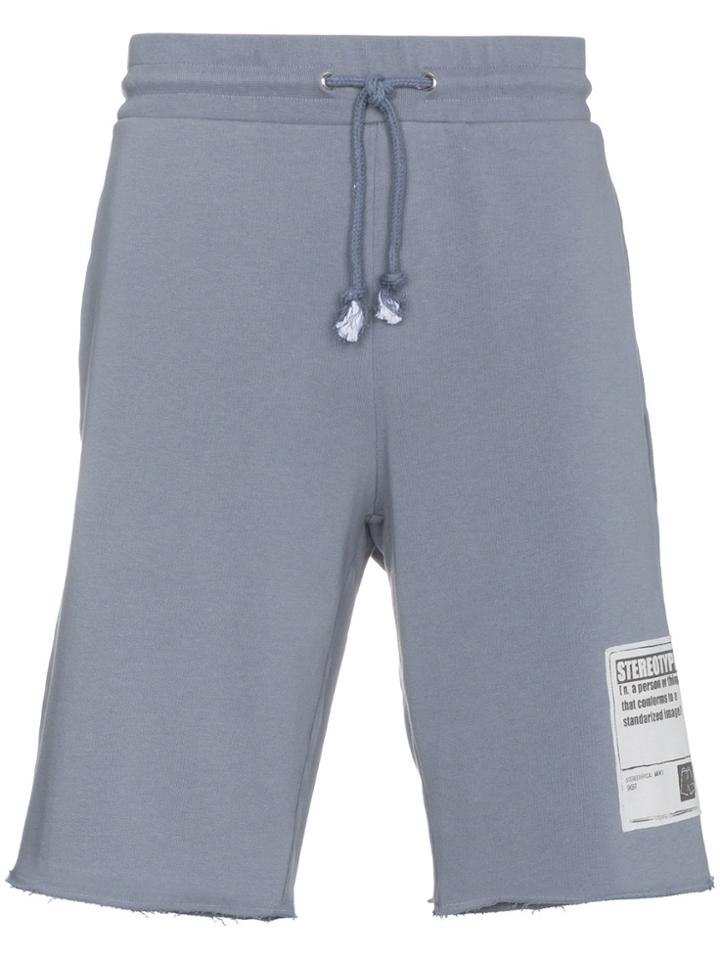 Maison Margiela Stereotype Print Patch Sweat Shorts - Grey