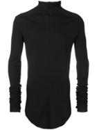 Army Of Me Oval Hem Fitted T-shirt - Black