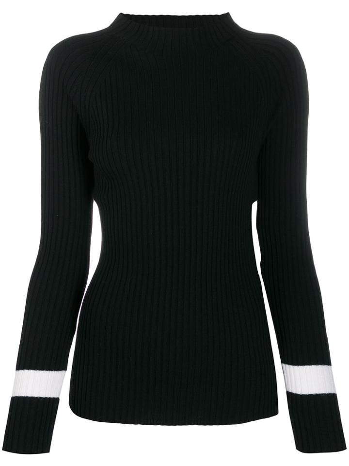 D.exterior Ribbed Knit Jumper - Black