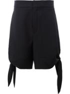 Chloé Tie Detail Shorts, Women's, Size: 36, Blue, Silk/acetate/viscose