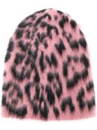 Laneus Animal Pattern Beanie - Pink