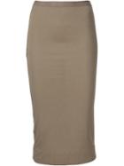 Rick Owens Lilies Fitted Midi Skirt