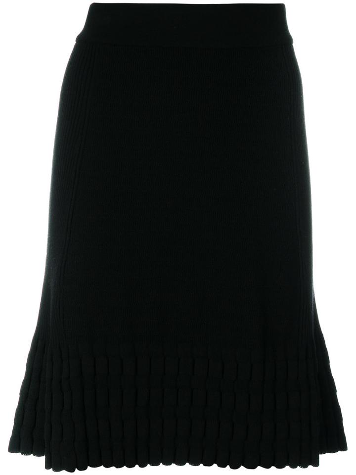 Kenzo - Knitted A-line Skirt - Women - Polyester/viscose - M, Black, Polyester/viscose
