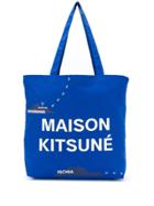 Maison Kitsuné Mappa Tote Bag - Blue