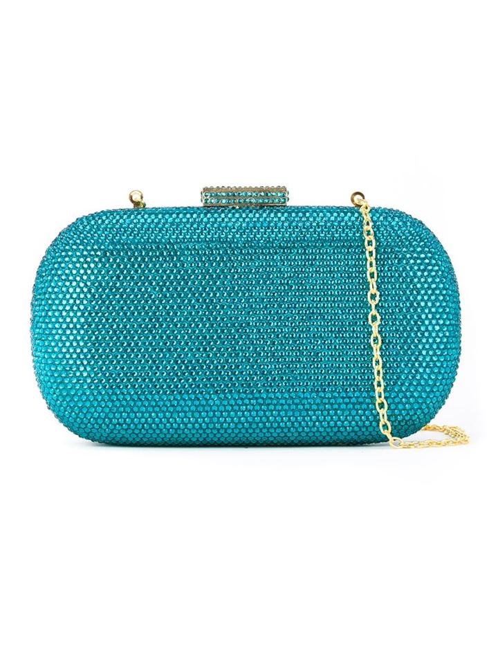Serpui Embellished Clutch Bag, Women's, Blue
