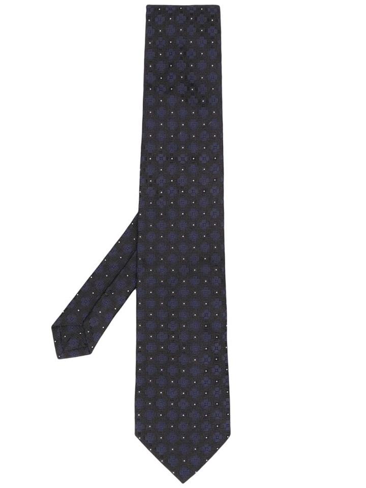 Etro Rose Patterned Formal Tie - Blue