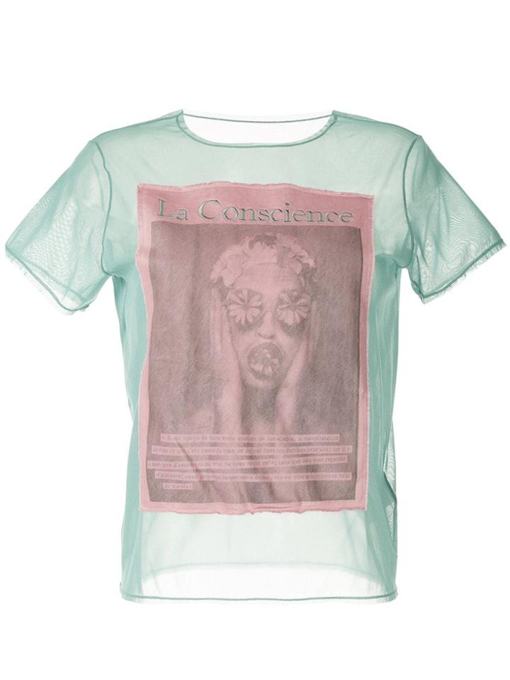 Tu Es Mon Trésor Le Conscience Mesh T-shirt - Green