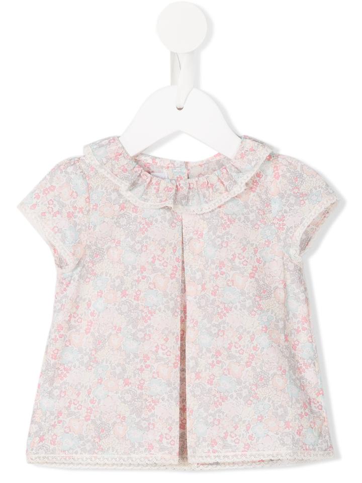 Tartine Et Chocolat - Floral Print Blouse - Kids - Cotton - 3 Mth, Pink/purple