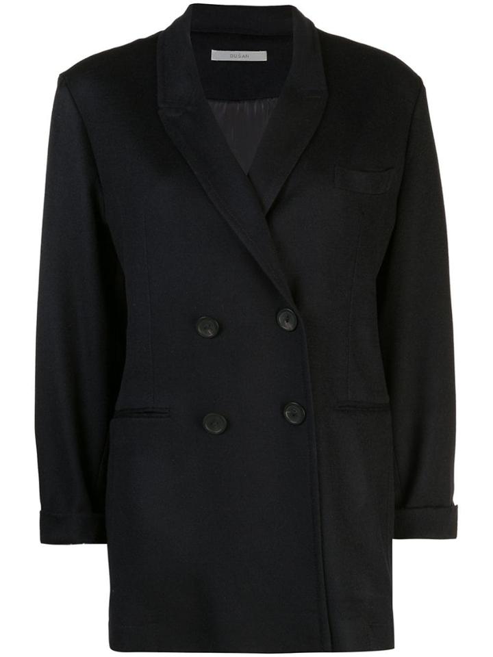 Dusan Double Breasted Loose Jacket - Blue