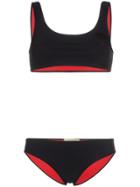 Burberry Worsley Rubber Logo Bikini - Black
