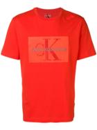 Calvin Klein Jeans Logo Embroidered T-shirt - Orange