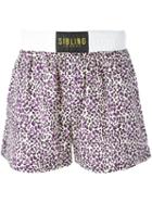 Sibling 'sibling Squad' Boxing Shorts, Men's, Size: Medium, Pink/purple, Cotton