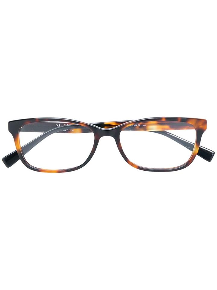 Max Mara Tortoiseshell-effect Square Glasses - Black