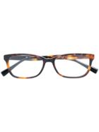 Max Mara Tortoiseshell-effect Square Glasses - Black