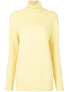 Chloé - Roll Neck Sweater - Women - Cashmere - Xs, Yellow/orange, Cashmere