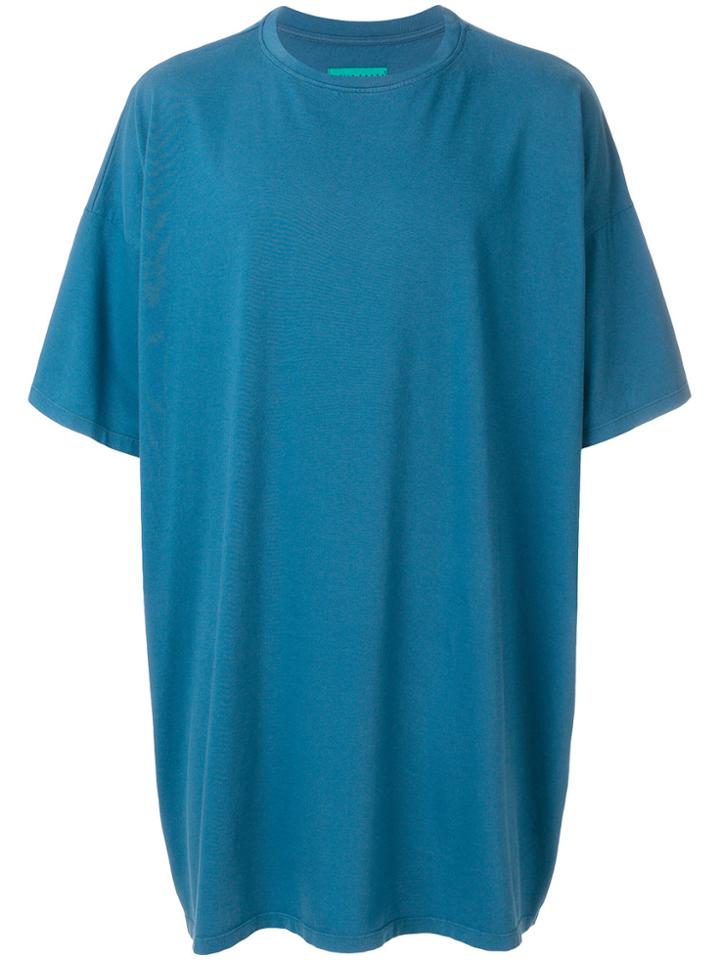 Paura Oversized Long T-shirt - Blue