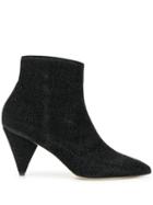 Polly Plume Pointed Ankle Boots - Black