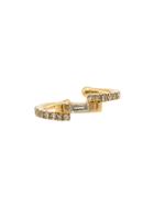 Shay Yellow Gold Pavé Diamond Ear Cuff - Metallic