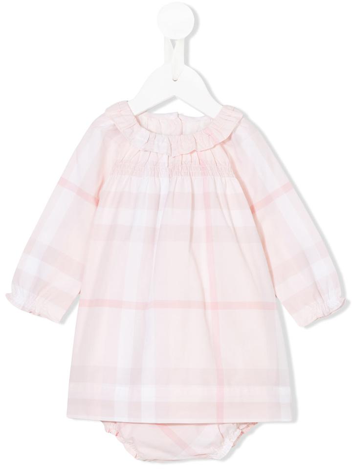 Burberry Kids - Checkered Dress - Kids - Cotton - 18 Mth, Pink/purple