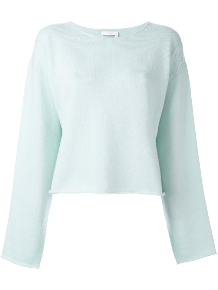 Chloé Crew Neck Jumper, Women's, Size: Medium, Green, Cashmere
