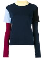 Jacquemus Colour Block Layered T-shirt, Women's, Size: 34, Blue, Cotton